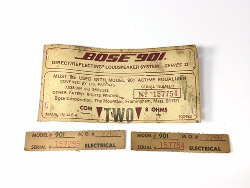 Bose 901 series sticker - 901,