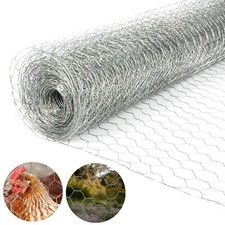 Chicken Wire Mesh 5m Roll Fencing Galvanised Hexagonal Wire Netting 13mm or 25mm