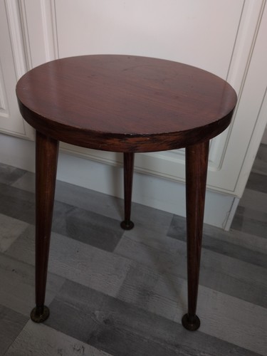 Vintage round wooden side - round,