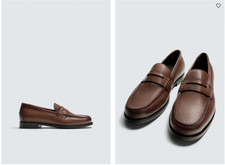 Zara mens top smart leather