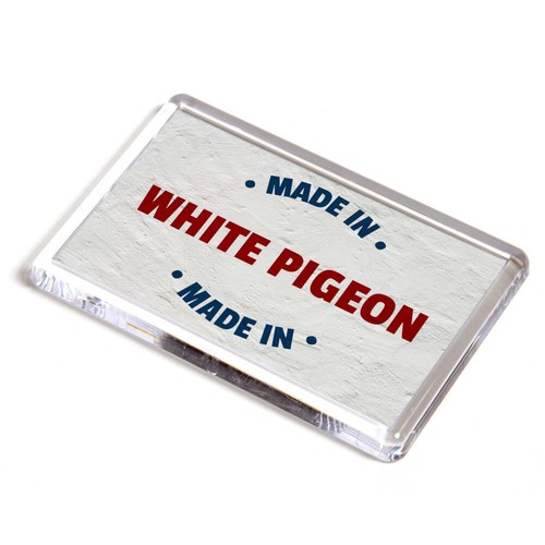 Fridge magnet made in - in, white