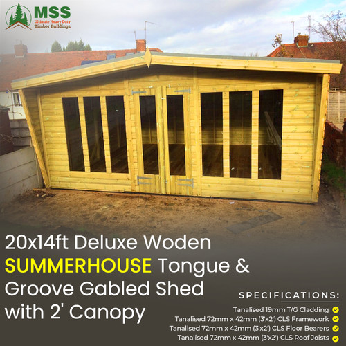 20ft x14ft deluxe wooden - 20ft,