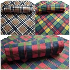 Polar Fleece Anti Pill Fabric Premium Quality Soft Tartans/Check