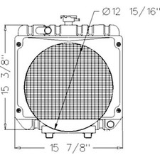 A and I, 66301-58710 Radiator, Fits Kubota Compact Tractor