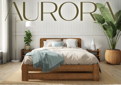 Solid wooden bed frame - bed,