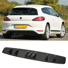 For VW Scirocco TSI MK3 Gloss Rear Bumper Spoiler Diffuser Splitter 7-Fins Lip