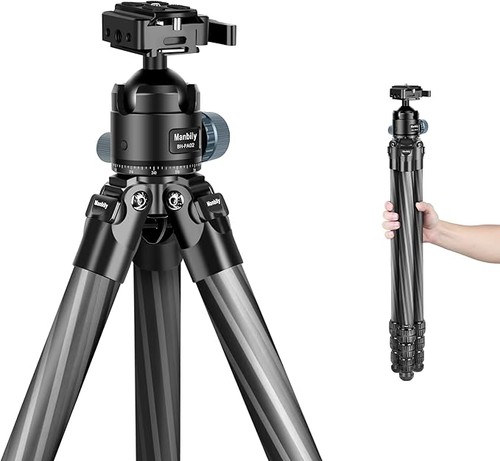 Manbily carbon fibre tripod - carbon,