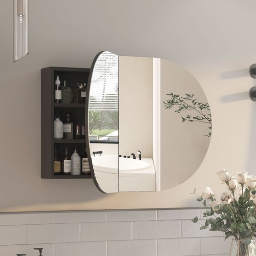 Oval medicine cabinet with - medicine,