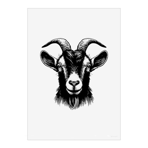 Billy goat portrait - goat, portrait'
