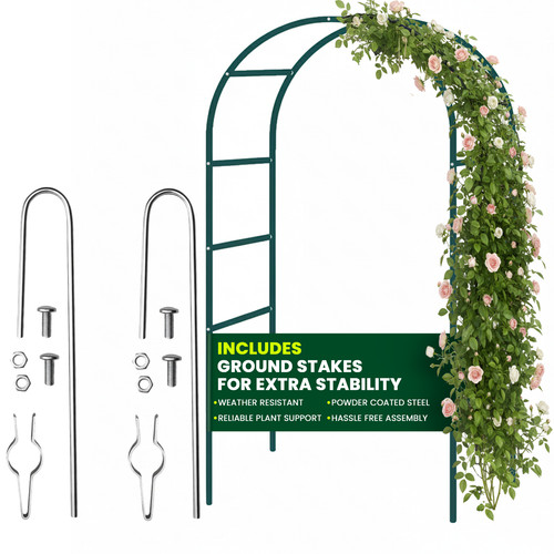 Garden arch with ground stakes - arch,