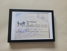 THE BEATLES FAN CLUB SIGNED 6"
