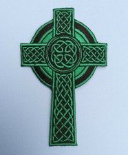 Green Celtic Cross Patch Easy