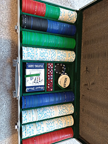 500 chip poker set aluminium - chip,