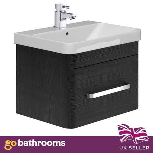 60cm black bathroom vanity - bathroom,