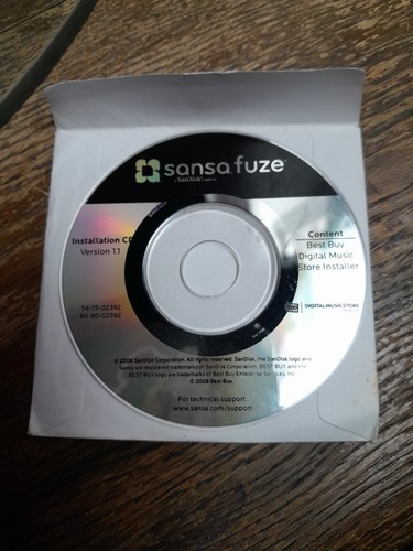 Sandisk sansa fuze - sansa, instalation