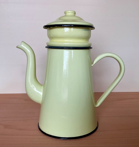 Vintage french enamel coffee - vintage,