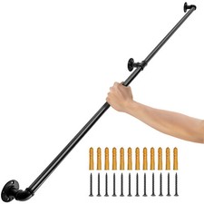 VEVOR Pipe Stair Handrail Staircase Handrail 5 FT Carbon Steel for Wall Mount