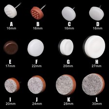 16/32X Chair Table Furniture Leg Feet Nail Pad Glide Slide Wood Floor Protector