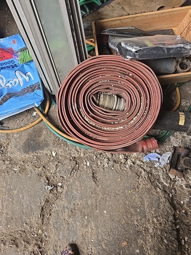 Vintage fire hose - vintage,