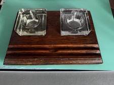 Vintage Pressed Glass Inkwells