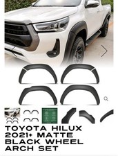 MATTE BLACK WHEEL ARCHES FENDER FLARES WIDE BODY KIT FOR TOYOTA HILUX MK9 2021+