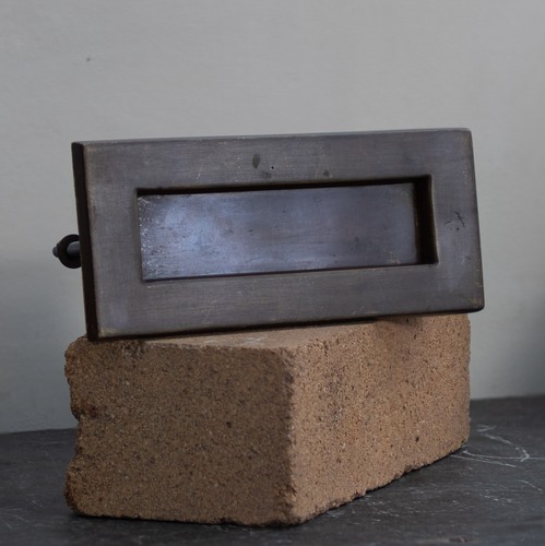 Medium size brass letter box - letter,