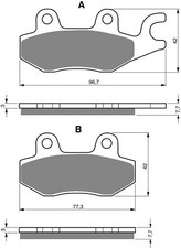 Brake Disc Pads Front L/H Goldfren for 2004 Yamaha YFZ 450 S (Quad) (5TG3/5TG6)