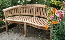 Solid Grade A Teak Curved