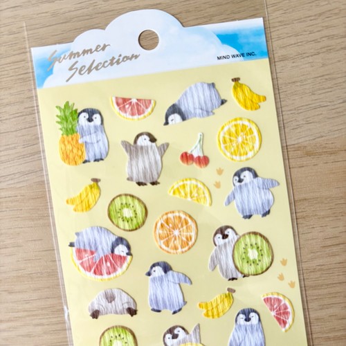 Cute penguin fruit stickers - penguin,