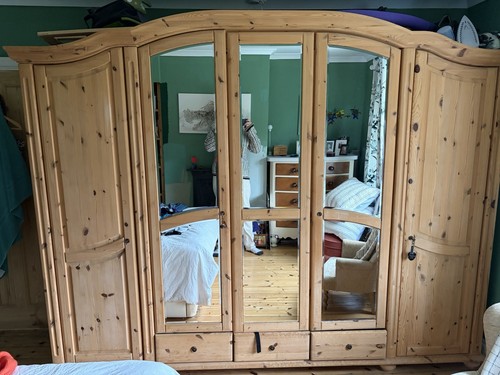 Lovely large wardrobe - lovely, (pine)