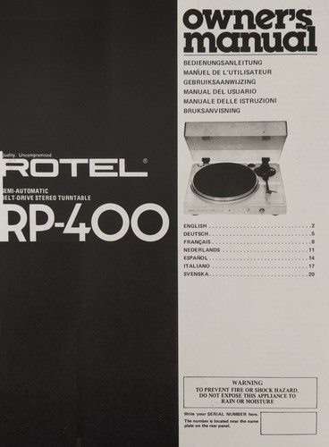 Rotel 400 stereo - stereo, semi