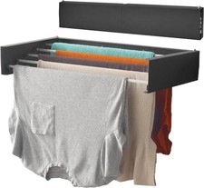 Wall Mounted Clothes Airer Retractable Drying Rack Indoor Outdoor Space Saving