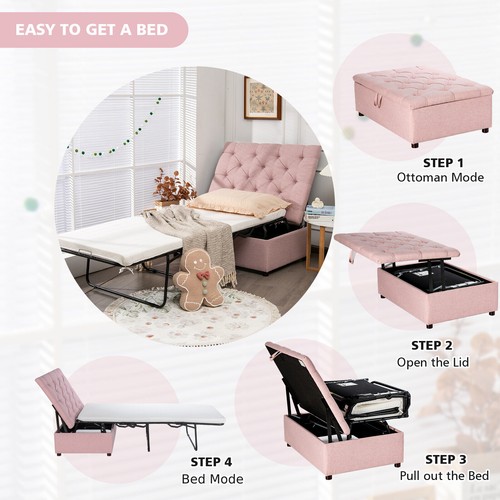 Folding ottoman sleeper 1 - sleeper, 2-in-1