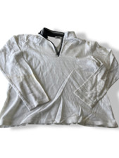 Vintage men's Fila white 1/4 zip long sleeve sweatshirt in L| L23 W19|SKU 4825