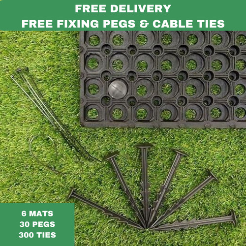Rubber grass mats 23mm 5m - 6x,