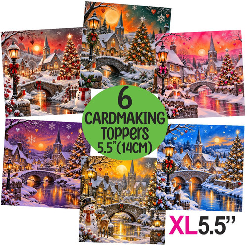 Christmas village card - xl,