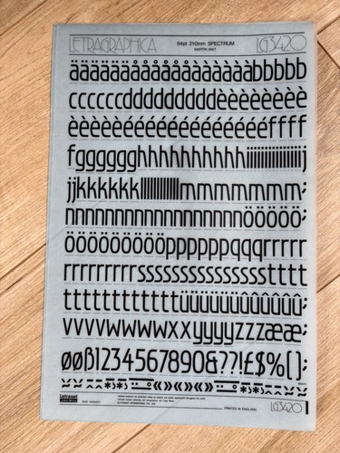 Letraset rub transfer - letraset, on