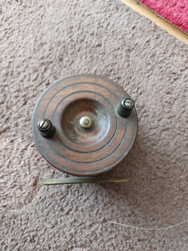 Vintage wooden fishing reel - vintage,