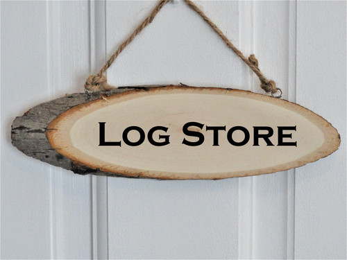 Log store sign - log, natural
