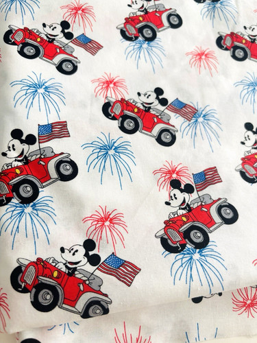 Mickey patriotic car - mickey,
