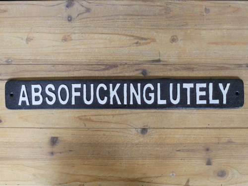 Cast iron sign - cast,