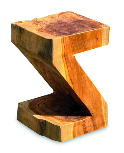 Teak root side table 45cm - side,