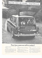 Original 1968 Volkswagen Squareback vintage print ad: "Then how come we call it