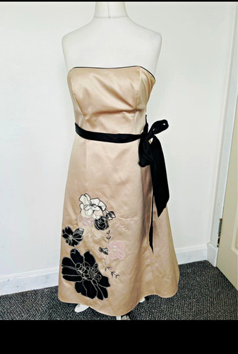 Debut beige black strapless - beige,
