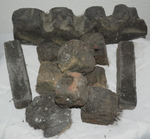 Coal effect gas - fire, materials