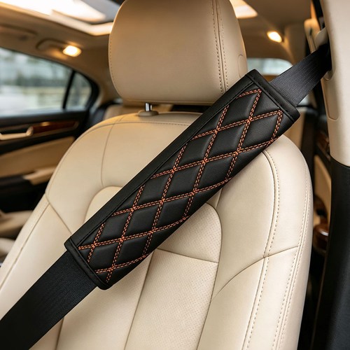 Black leather car - 3d,