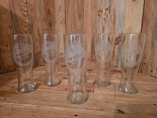 x6 Amstel Bier Pint Glasses - Brand New Pub Glasses Drinkware Kitchenware