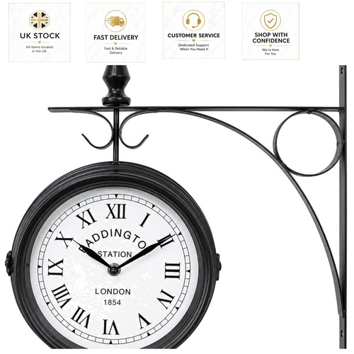 Retro double sided wall clock - wall,