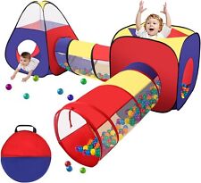 Portable 4 in 1 Childrens Kids Baby Play Tent Tunnel Ball Pit Playhouse Pop Up