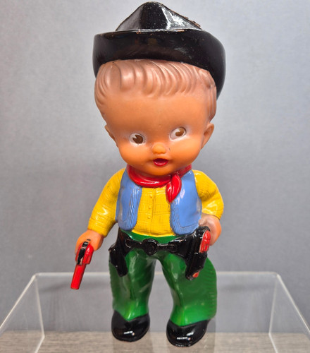 Vintage rubber cowboy squeaker - vintage,